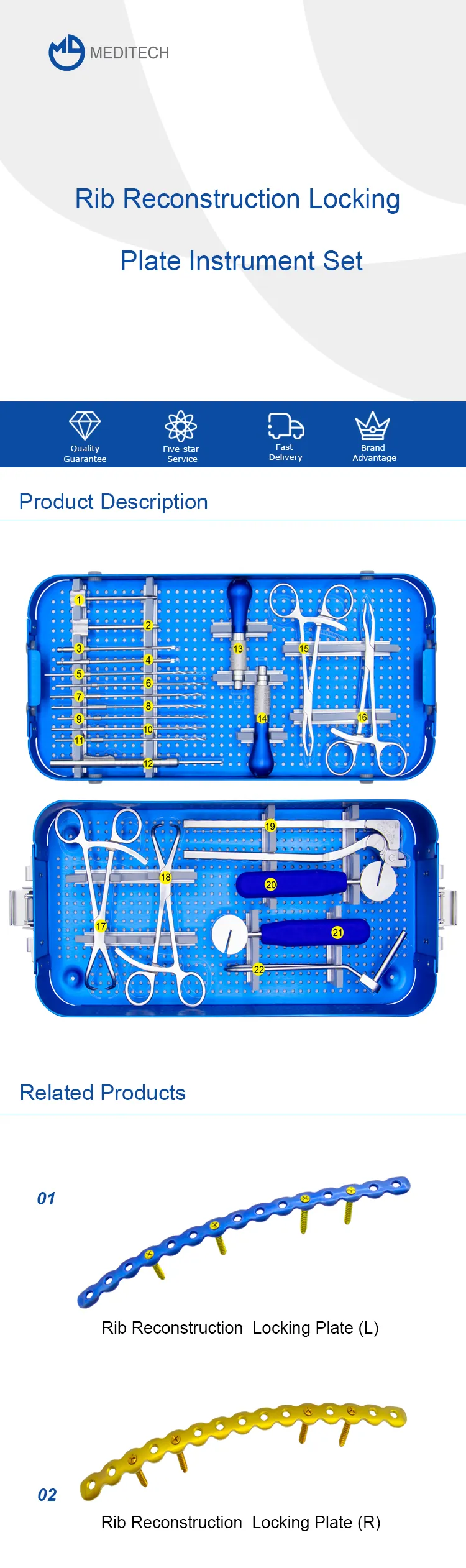 Rib Reconstruction Locking Plate