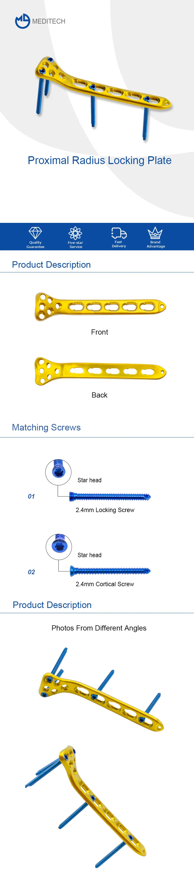 Proksimal radius låseplade