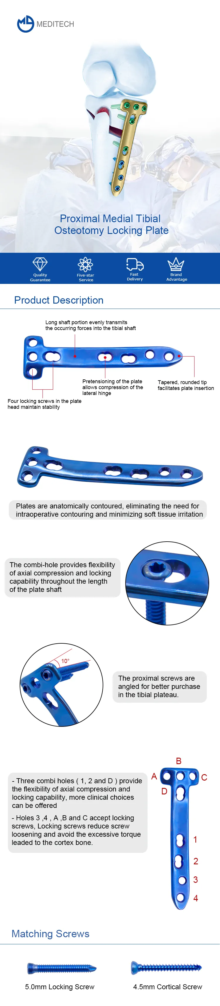 Clàr glasaidh osteotomy tibial meadhanach faisg air làimh