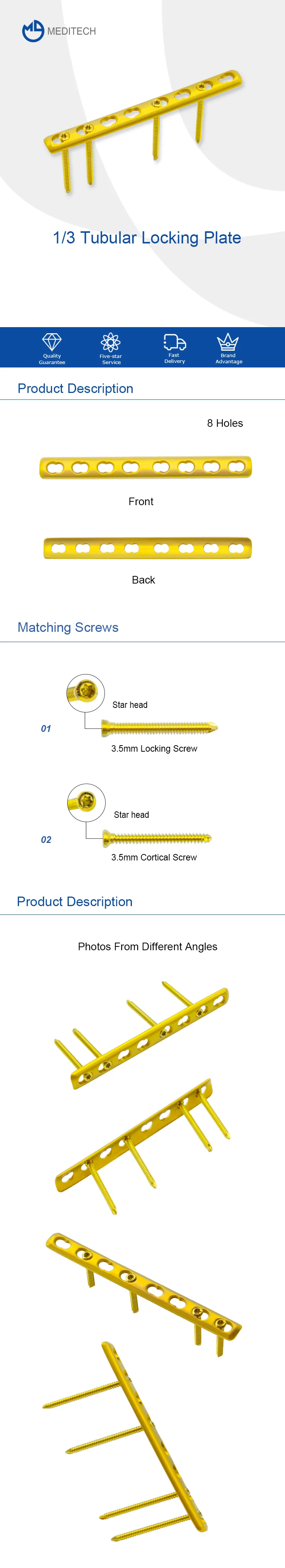 1/3 Tubular Locking Plate